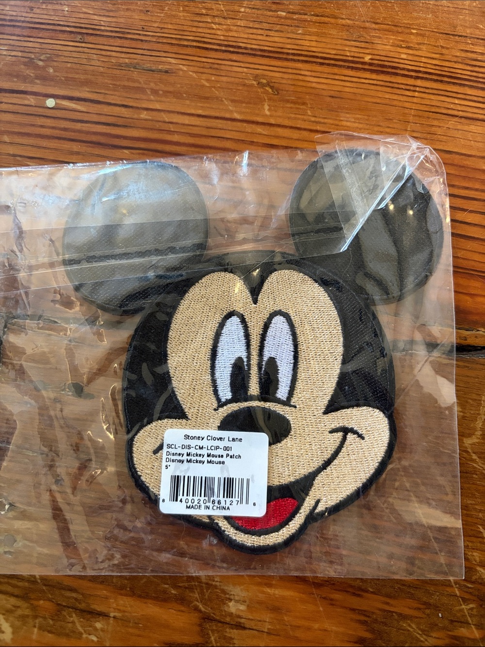 Stoney Clover 5 inch Mickey Mouse Embroidered Patch - Black, Cream, Red
